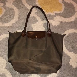 Dark Brown Longchamp Le Pliage Shoulder Bag